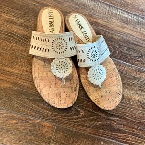 White Sam and Libby Sandals
